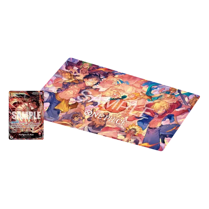 Official Playmat - Flame-Flame Fruit Coliseum Edition (With Ace Leader Card)